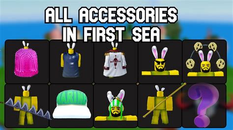 All Accessories in First Sea | Blox Fruits | - YouTube