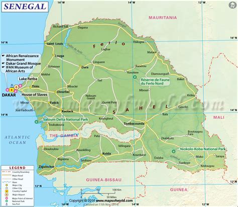 Senegal Map | Map of Senegal | Collection of Senegal Maps | Senegal ...