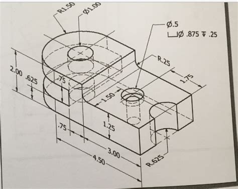 Solved Create a 3-D Drawing of the image in the Creo | Chegg.com