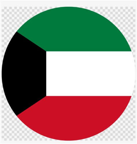 Kuwait Flag Icon Clipart Flag Of Kuwait - Kuwait Flag Png In Circle ...