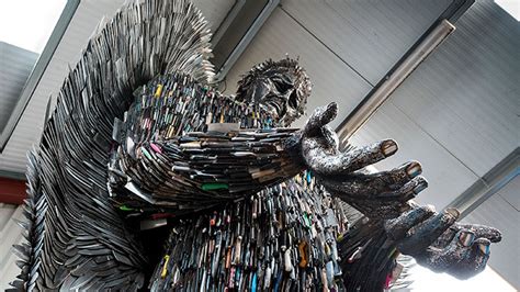 This Giant Knife Angel Made Of 100,000 Weapons Is Actually A Powerful ...