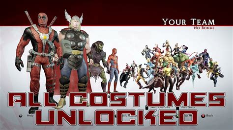 Marvel Ultimate Alliance 2 - All Character Costumes Unlocked! - YouTube