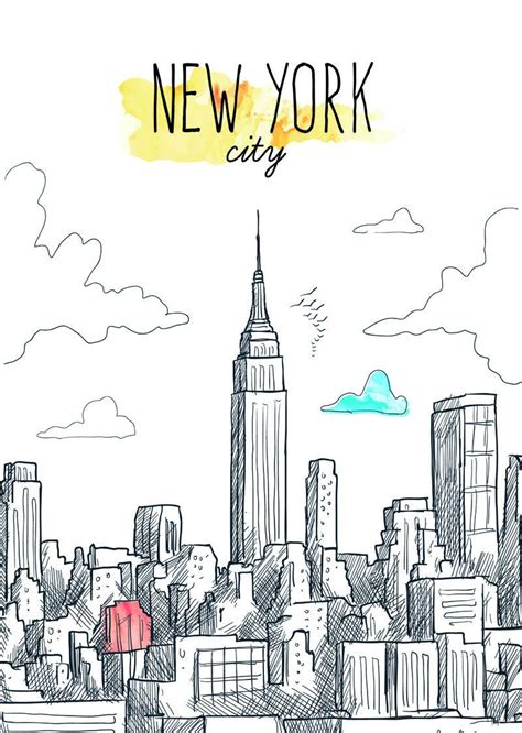 New York City Easy Drawing - Draw Stunning Portraits