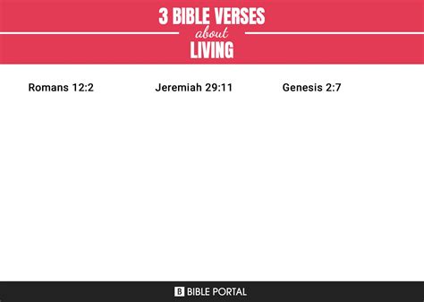 3 Bible Verses about Living