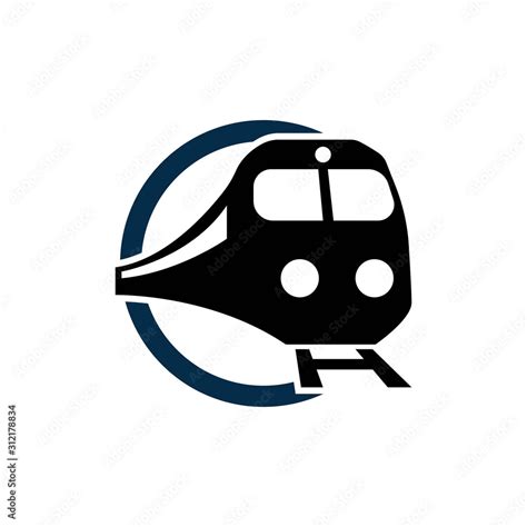 Train on rail logo design icon vector Stock Vector | Adobe Stock