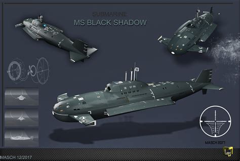 ArtStation - The Black Shadow Submarine Project