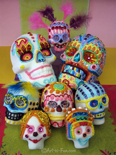 いたします⒜ Day of The Dead Sugar Skull Colorful Floral Skull Statue by YTC ...