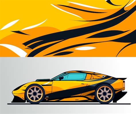 Free Vector | Flat design car wrap illustration