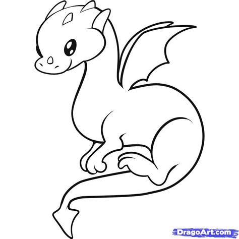 How To Draw A Dragon For Kids, Step by Step, Drawing Guide, by Dawn ...