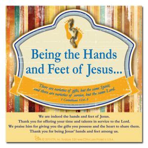 Being the Hands and Feet of Jesus Recognition Pin & Card HAF3CP ...