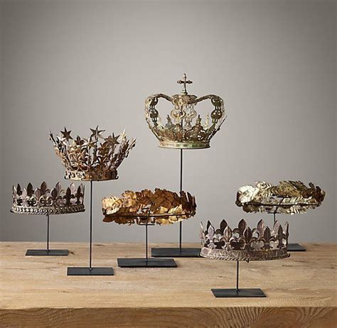 Restoration Hardware 19TH C. Crowns On Stand Collection | Crown decor ...