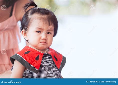 Sad Asian Baby Girl Crying and Upset Stock Image - Image of care, girl ...