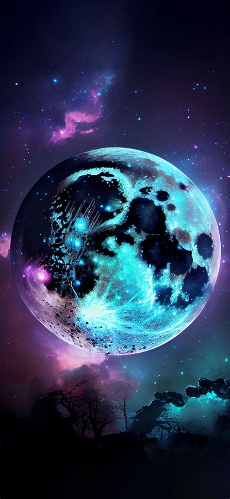 Galaxy Moon Wallpapers - Galaxy Aesthetic Wallpapers iPhone 4k