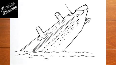 How to Draw The Titanic Ship Sinking