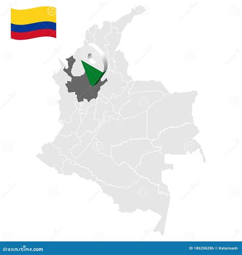 Ubicación De Antioquia En El Mapa Colombia Señal De Ubicación De ...