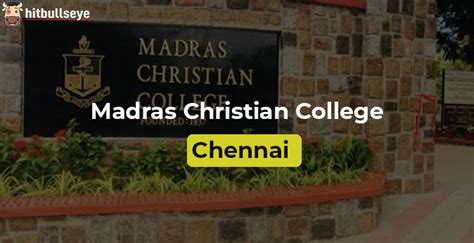 Madras Christian College, Chennai - Admissions, Courses and Eligibility ...