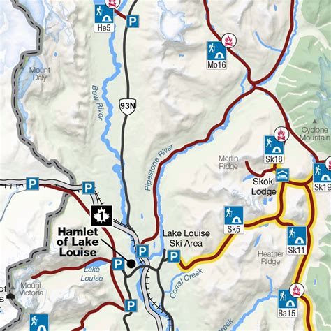 Banff National Park - Backcountry Trail Map map by Parks Canada ...