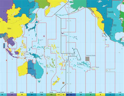 Pacific Time Zones Map