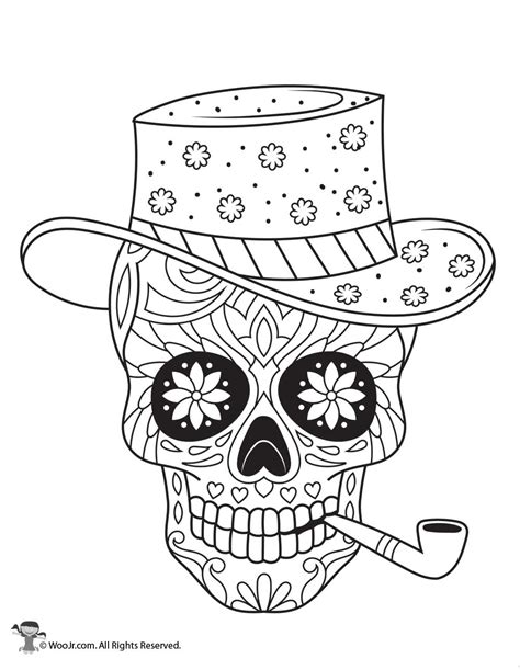 Printable Sugar Skull Coloring Pages