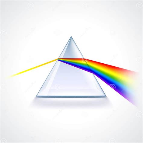 Spectrum Prism on White Vector Stock Vector - Illustration of beam ...