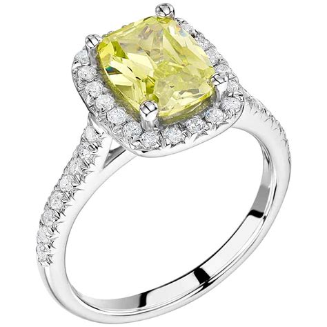 Yellow and White Diamond Bypass Ring at 1stdibs