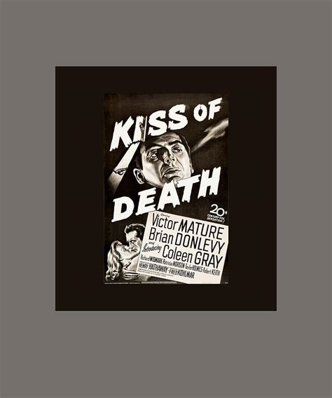 Kiss of Death vintage film poster Sleeveless Painting by Davis Davies ...