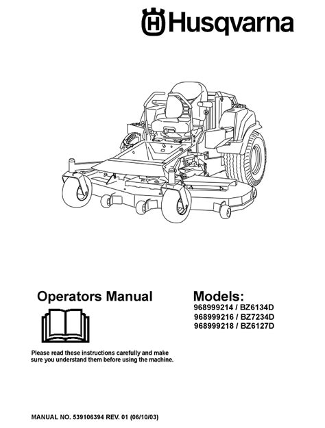 HUSQVARNA 968999216 OPERATOR'S MANUAL Pdf Download | ManualsLib