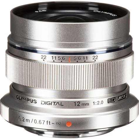 Olympus M.Zuiko Digital ED 12mm f/2.0 Lens (Silver) V311020SU000