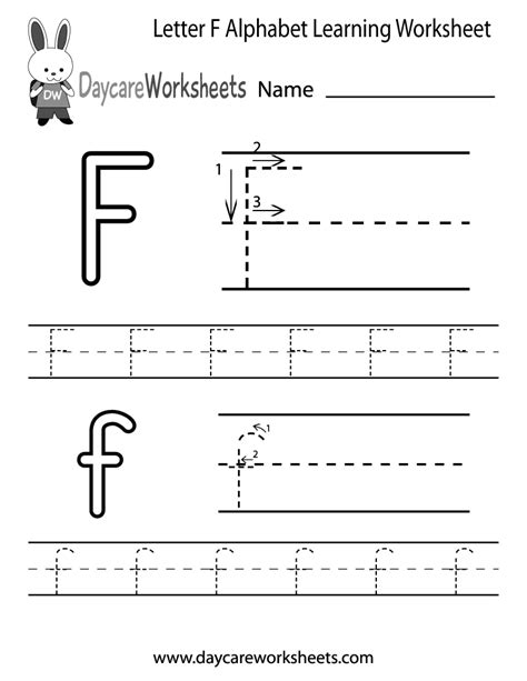 Tracing Letter F Worksheets Preschool - TracingLettersWorksheets.com