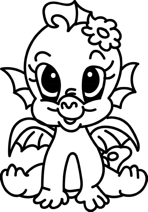 Cartoon Baby Dragon Coloring Pages Archives | 101 Coloring