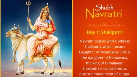 Happy Navratri 2021 Day 1 why Goddess Shailputri is worshipped today ...