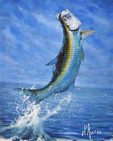 Tarpon-jumping-florida-keys-fishing-char | Fish art, Fish artwork, Fish ...