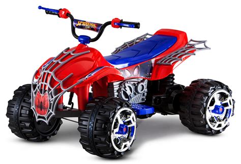 Kid Trax Marvel Spider-Man 12V Quad Kids Ride On Toys Toddler Riding ...