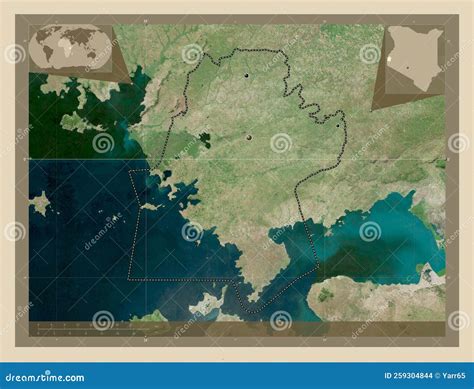 Siaya, Kenya. High-res Satellite. Major Cities Stock Illustration ...