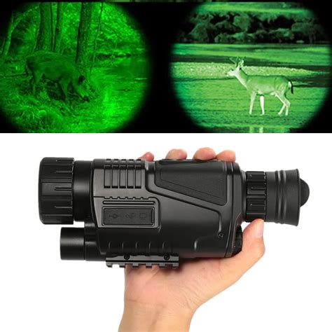 Hunting Night Vision Zoom Monocular Telescopes 5X40 HD BAK4 Adjustable ...