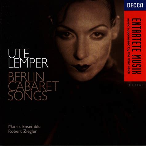 Product Family | BERLIN CABARET SONGS / Ute Lemper