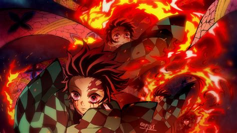 Demon Slayer Tanjirou Kamado On Fire HD Anime Wallpapers | HD ...