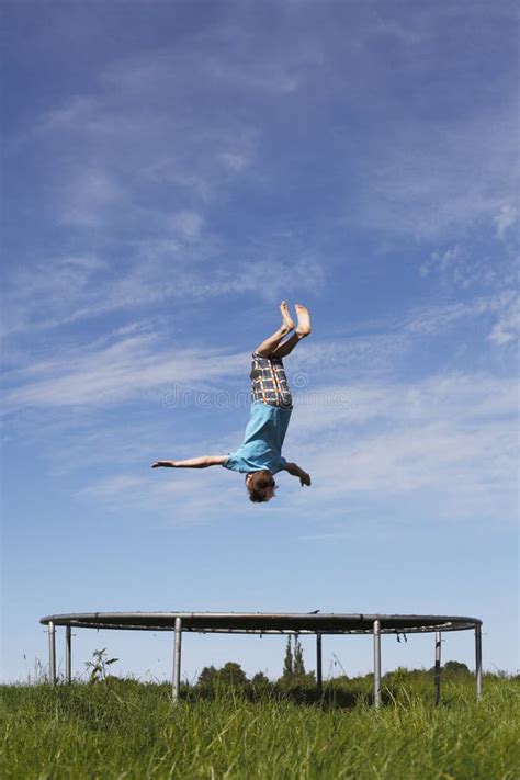 Trampoline backflip stock image. Image of athletic, beauty - 14260781