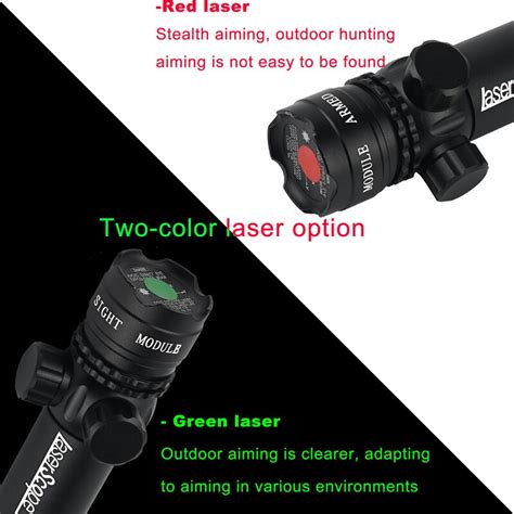 Tactical Hunting Red/Green Laser Dot Sight Adjustable 532nm Red Laser ...