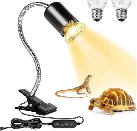 Reptile Heat Lamp – [Timer] Tortoise Heat Lamp E27 UVA+UVB Basking Lamp ...