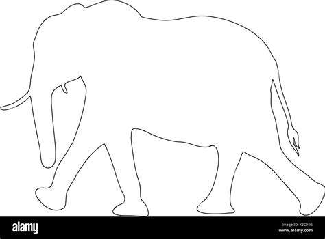 Elephant Outline Image