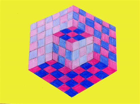 artisan des arts: Optical illusion cube - tutorial