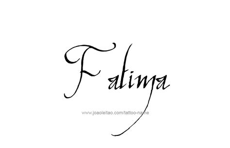 Fatima Name Tattoo Designs