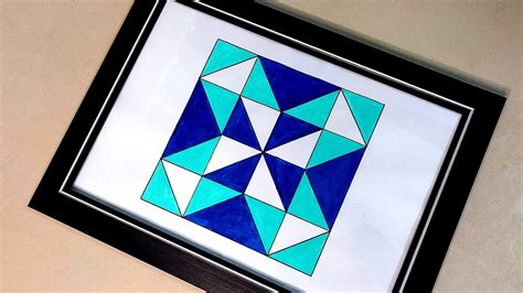 Square Geometry Art | Square Geometry Pattern with Painting | Simple ...