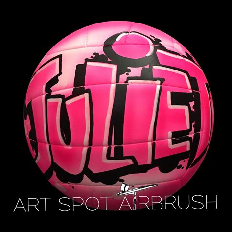 Volleyball with Custom Airbrush Graffiti in 2022 | Custom airbrushing ...