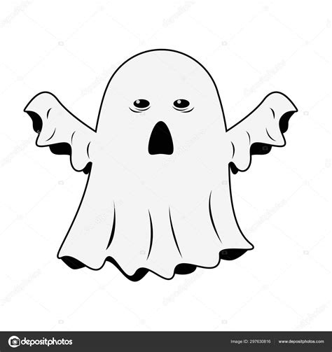 Scary Cartoon Ghost Face