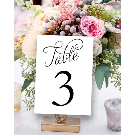 Fancy Table Numbers 1-30, Wedding Table Number, Printable Wedding ...