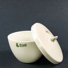 Porcelain Crucible with Lid (Low Form), 50ml