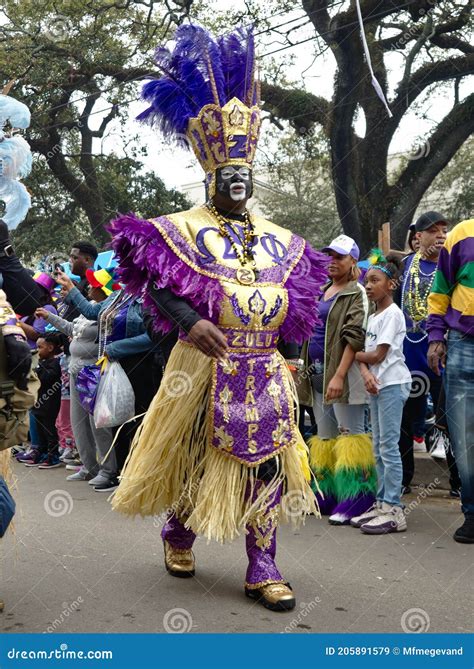 Mari Gras Zulu Parade in New Orleans Editorial Stock Image - Image of ...