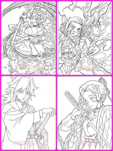 The Heroes In Demon Slayer Coloring Page - Free Printable Coloring Pages